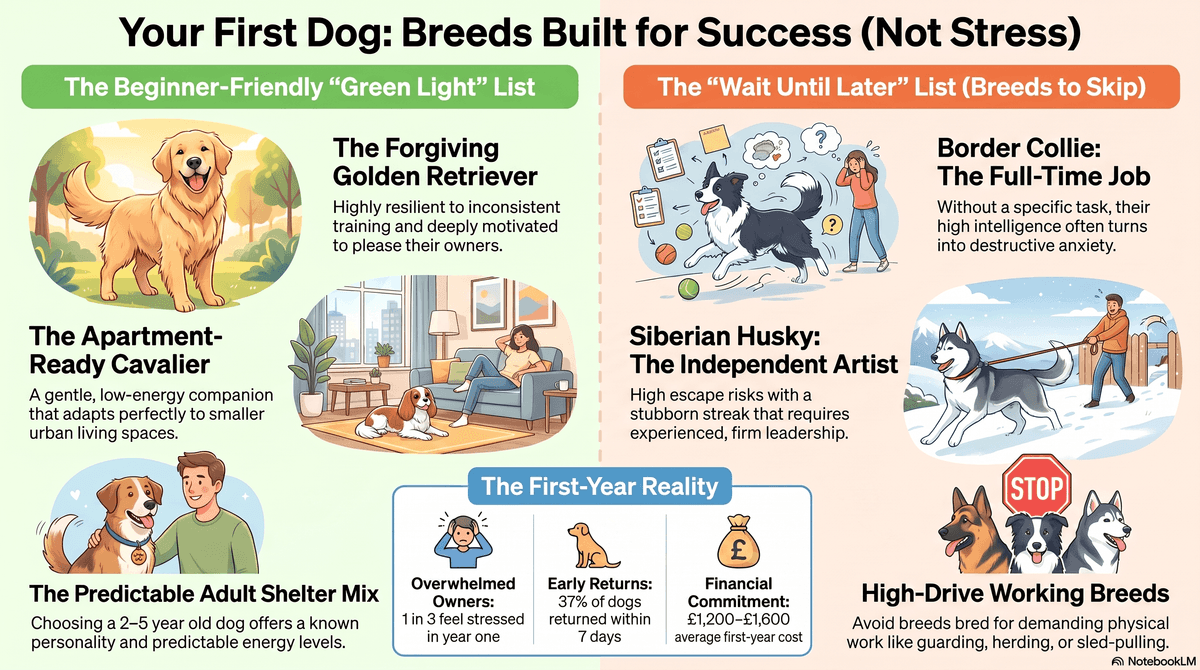 You're a First-Time Dog Owner. Here Are the 6 Breeds That Won't Break You.