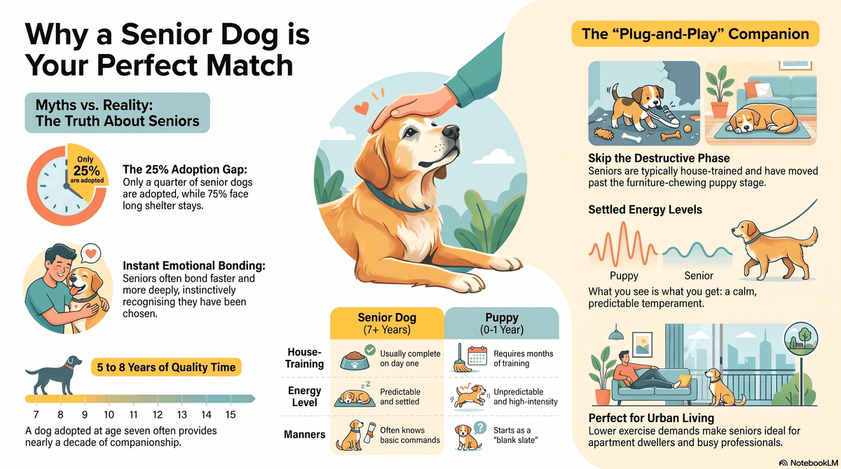 They Already Know How to Be a Dog. The Case for Adopting a Senior.