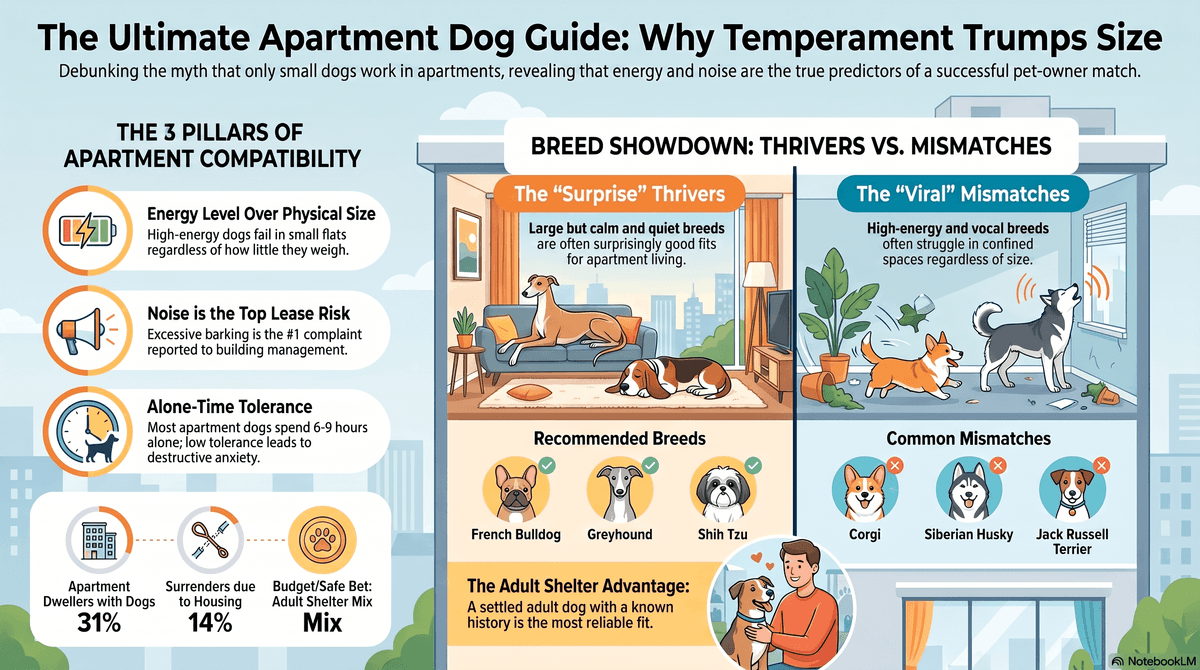 Apartment Dogs: The 9 Breeds That Actually Thrive in Small Spaces (And 4 That Lie to You Online)